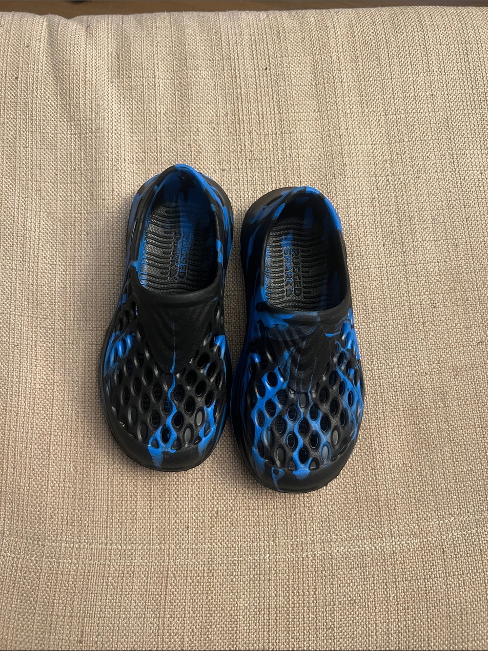 Kids Slip-On Water Shoes in Black and Blue